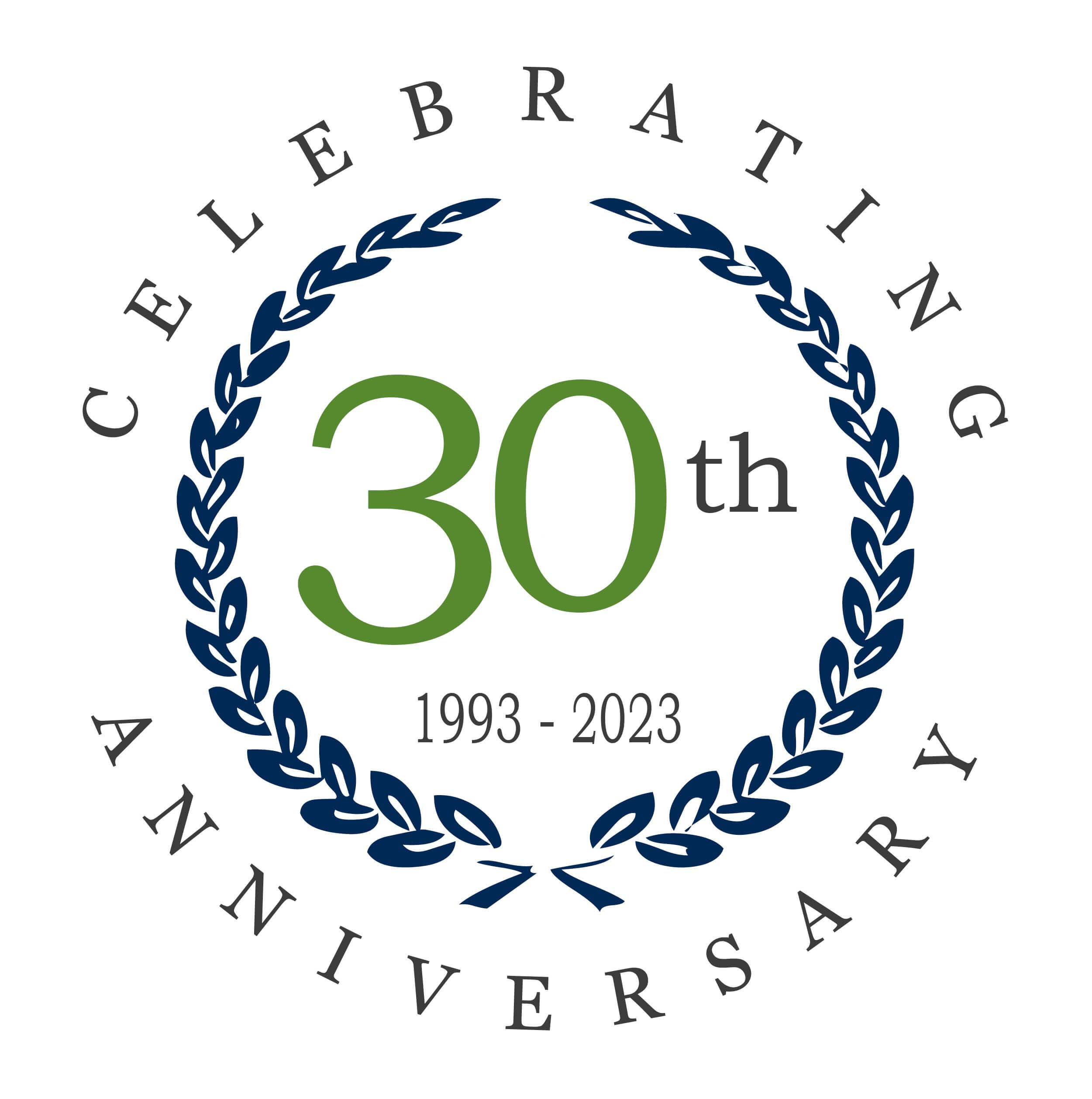olsen-30-year logo - green